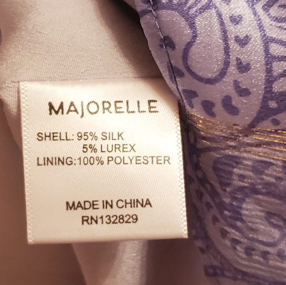 ❗️Sales❗️Majorelle Silk Isabelle Paisley Top - Picture 7 of 8